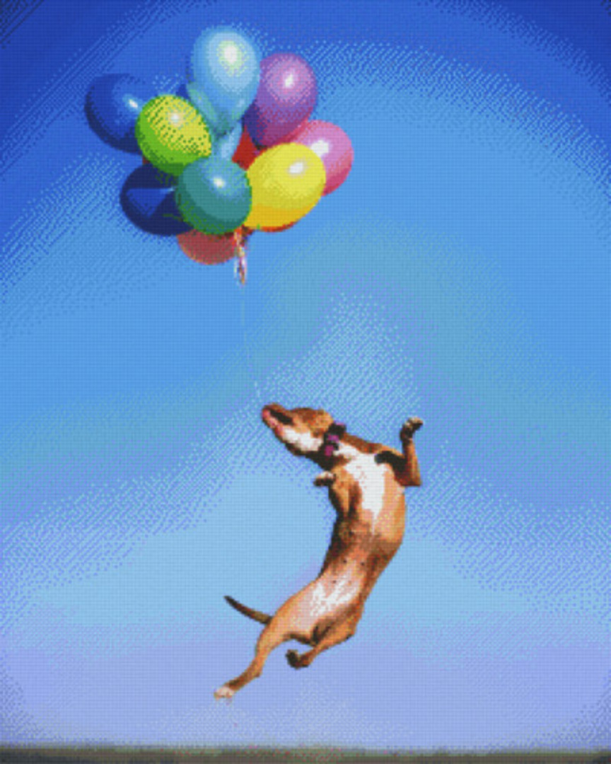 Jumping Dog Thirty Six [36] Baseplate PixelHobby Mini-mosaic Art Kit image 0